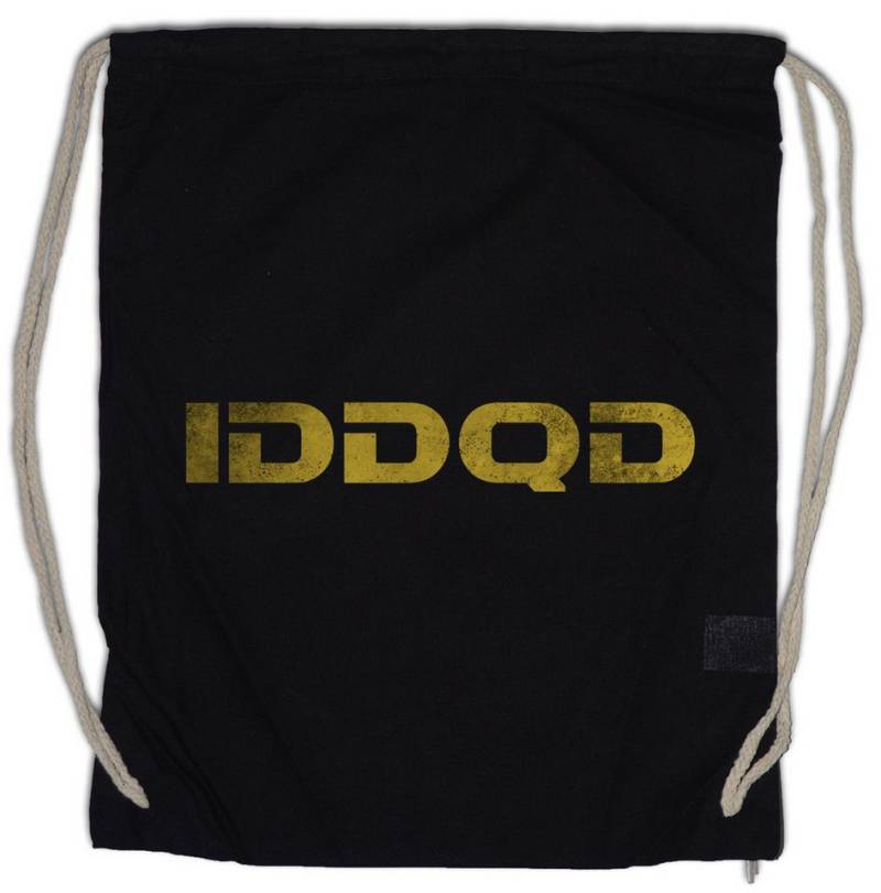 Urban Backwoods Turnbeutel IDDQD Turnbeutel Fun Nerd Geek Sysadmin Coder Analyst IT Cheat Gamer (1-tlg), Gaming Games PC von Urban Backwoods