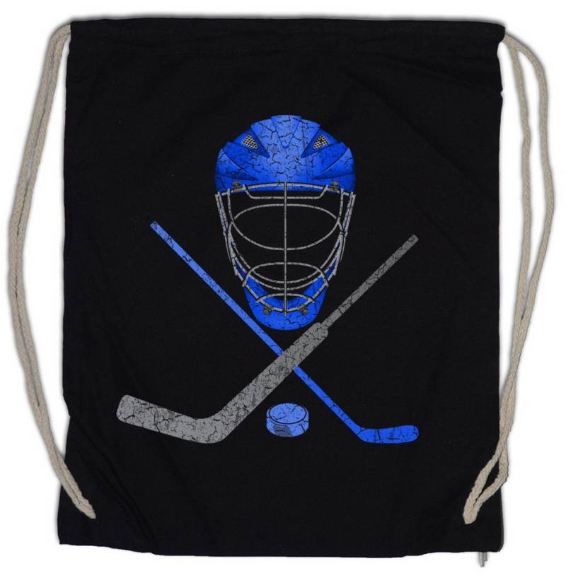 Urban Backwoods Turnbeutel Ice Hockey Tools Turnbeutel Eishockey Puck Player Spieler Schläger Bat (1-tlg), Passion Love Addiction Hockeyschläger von Urban Backwoods
