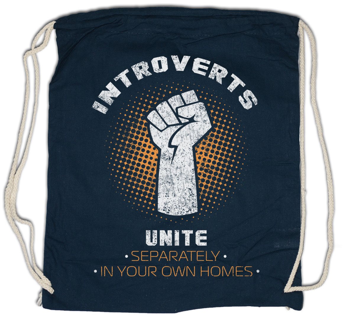 Urban Backwoods Turnbeutel Introverts Unite Turnbeutel Geek Nerd Fun Informatiker Informatik (1-tlg), Freak Introvertiert Gamer Computer von Urban Backwoods