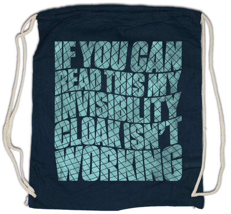 Urban Backwoods Turnbeutel Invisibility Cloak Turnbeutel Harry Gamer Movie Potter Fantasy Magic (1-tlg), Hexer Zauberer Dungeons Dragons von Urban Backwoods