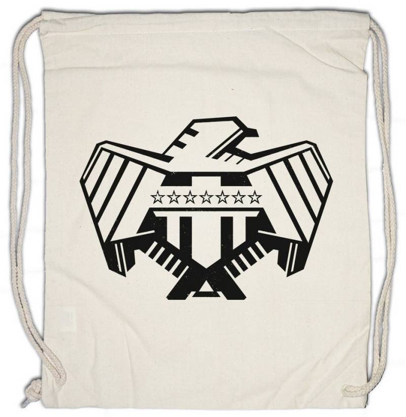 Urban Backwoods Turnbeutel Justice Department Logo I Turnbeutel Symbol Judge One Comic Mega Dredd (1-tlg), Dept City Eagle Sign von Urban Backwoods