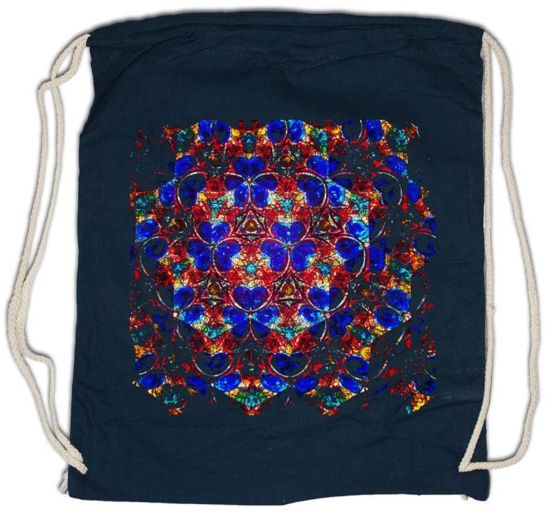 Urban Backwoods Turnbeutel Kaleidoscope Square II Turnbeutel Crystal Kaleidoskop Psychedelic Art (1-tlg), Kunst Hippie Mandala Mosaik von Urban Backwoods