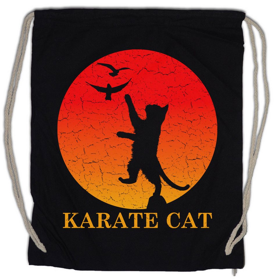 Urban Backwoods Turnbeutel Karate Cat Turnbeutel Miau Katze Kid Katzen Liebhaber Kai Liebe Cobra (1-tlg), Pfote Cats Tatze Kralle von Urban Backwoods