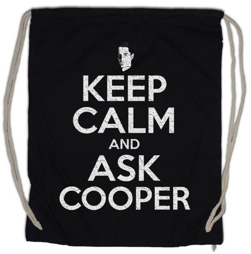 Urban Backwoods Turnbeutel Keep Calm And Ask Cooper Turnbeutel Fun Twin Film TV Serie Series (1-tlg), Peaks Fun Letters Run von Urban Backwoods