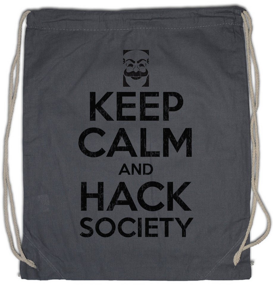 Urban Backwoods Turnbeutel Keep Calm And Hack Society Turnbeutel Hacker Life IT Informatik (1-tlg), Informatiker PC Science Geek von Urban Backwoods