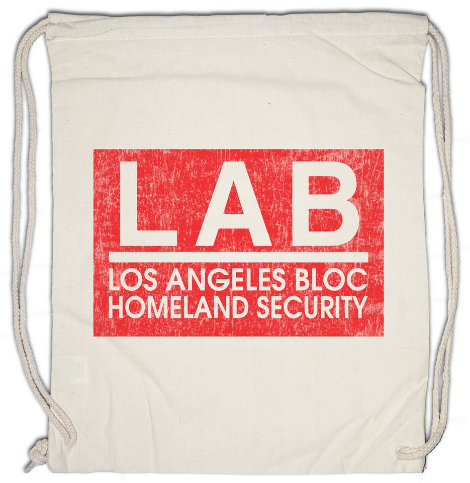 Urban Backwoods Turnbeutel Lab Logo Turnbeutel Red Hats The Los Angeles Bloc Colony Homeland (1-tlg), Security Patch Symbol Sign von Urban Backwoods