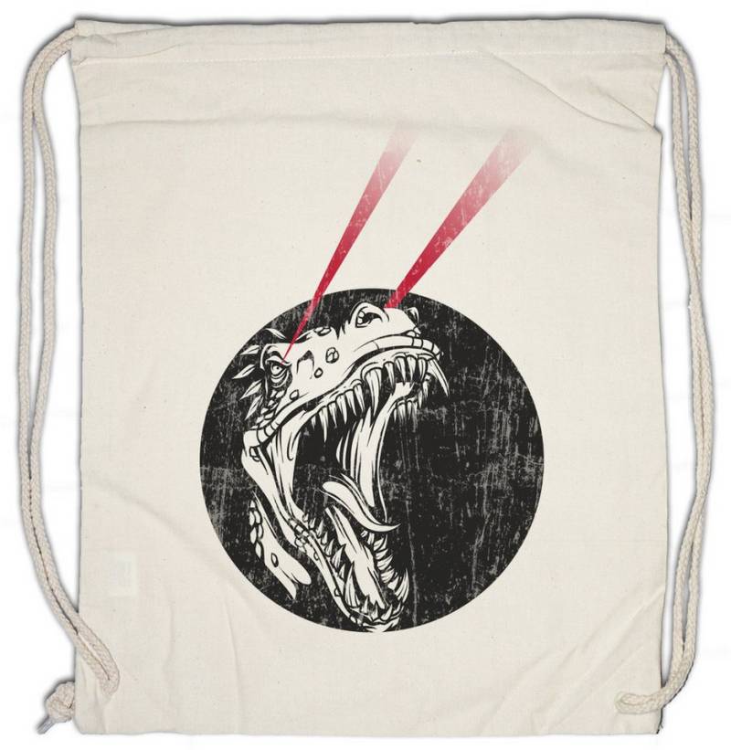 Urban Backwoods Turnbeutel Laser T-Rex Turnbeutel Dino Cyborg Skull Schädel Dinosaurier Dinosaur (1-tlg), Robot Tyrannosaurus Rex Roboter von Urban Backwoods