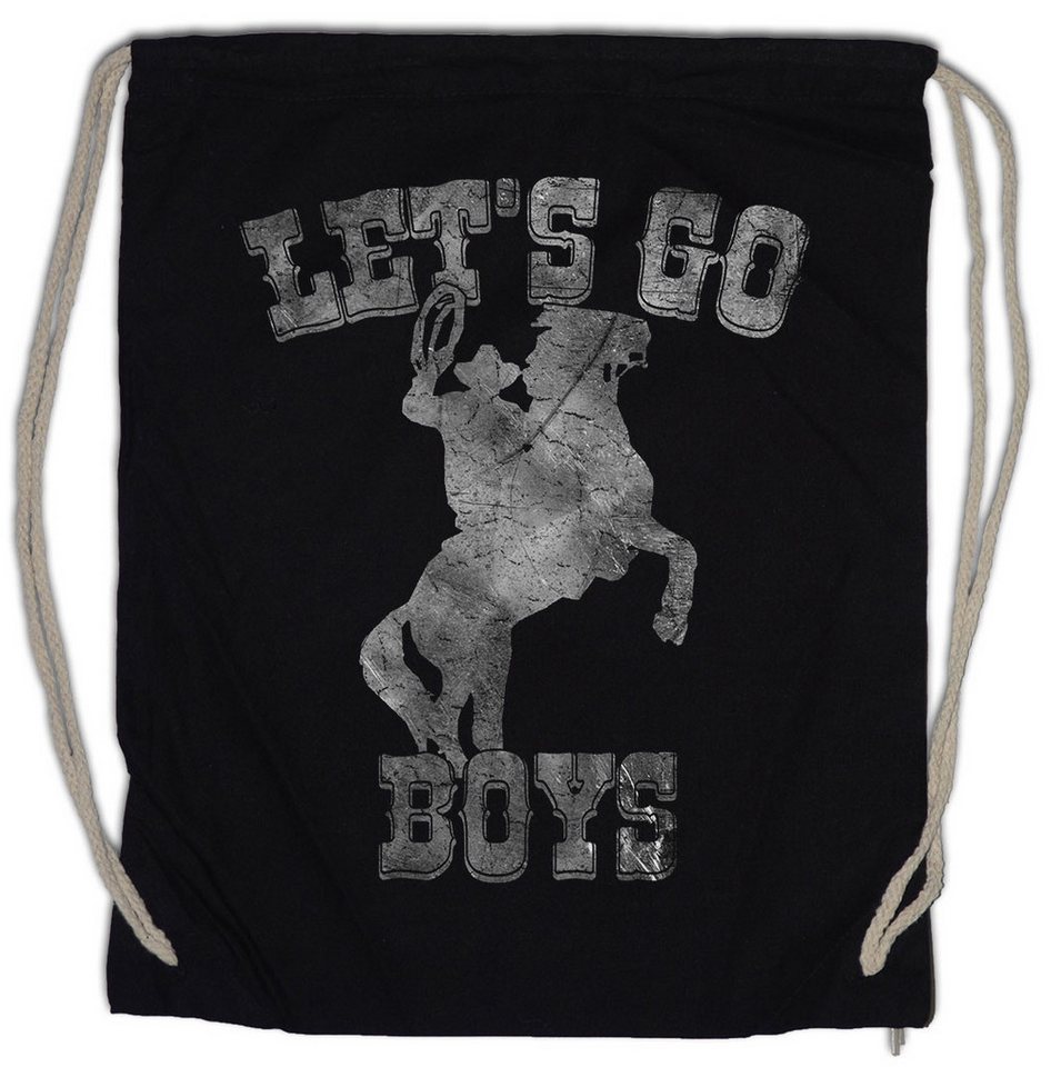 Urban Backwoods Turnbeutel Let's Go Boys Cowboy Turnbeutel Country Horse Western Pferd Hut Sport (1-tlg), Rider Reiten Reitsport von Urban Backwoods