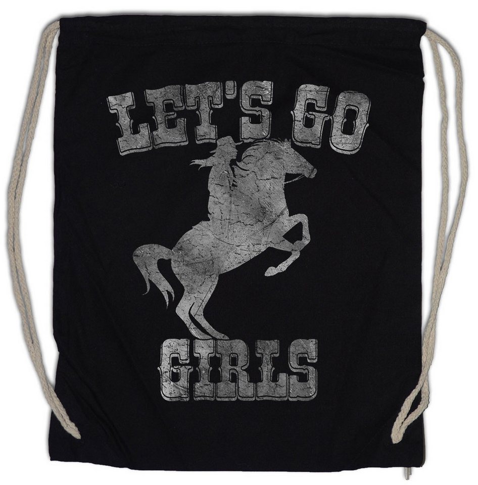 Urban Backwoods Turnbeutel Let's Go Girls Cowgirl Turnbeutel Country Horse Western Pferd Hut (1-tlg), Sport Rider Reiten Reitsport von Urban Backwoods