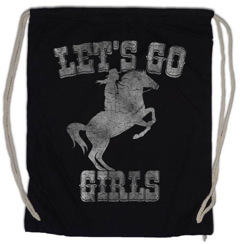 Urban Backwoods Turnbeutel Let's Go Girls Cowgirl Turnbeutel Country Horse Western Pferd Hut (1-tlg), Sport Rider Reiten Reitsport von Urban Backwoods