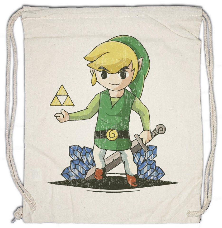 Urban Backwoods Turnbeutel Link Diamonds Turnbeutel Zelda Game Gamer PC Gaming Triforce Hyrule (1-tlg), Link Games Geek Nerd von Urban Backwoods