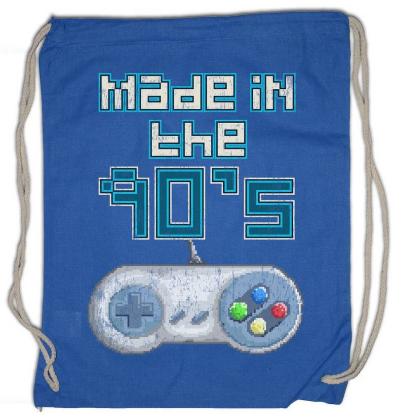 Urban Backwoods Turnbeutel Made In The 90's Turnbeutel Gamer Pixel Retro Joypad VG Arcade 8 16 (1-tlg), Bit Gaming Games Neunziger von Urban Backwoods