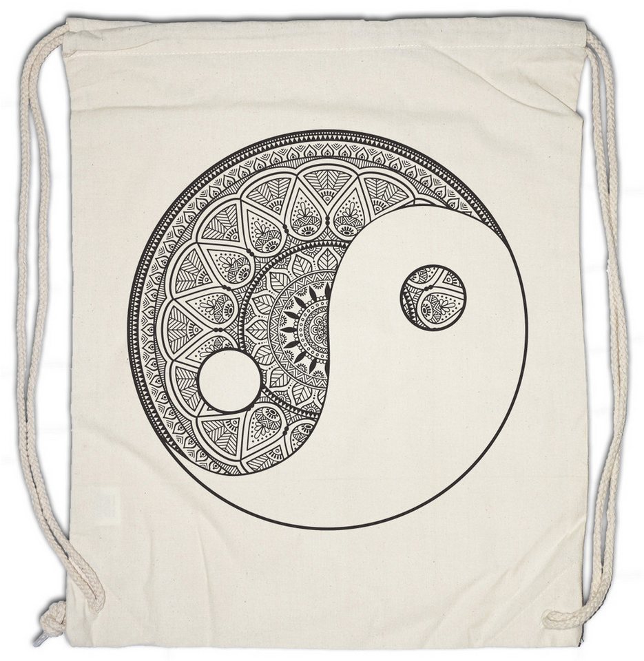 Urban Backwoods Turnbeutel Mandala Yin Yang Turnbeutel Yantra Hinduism Buddhism Buddhismus (1-tlg), Hinduismus Hindu Shiva Buddha von Urban Backwoods