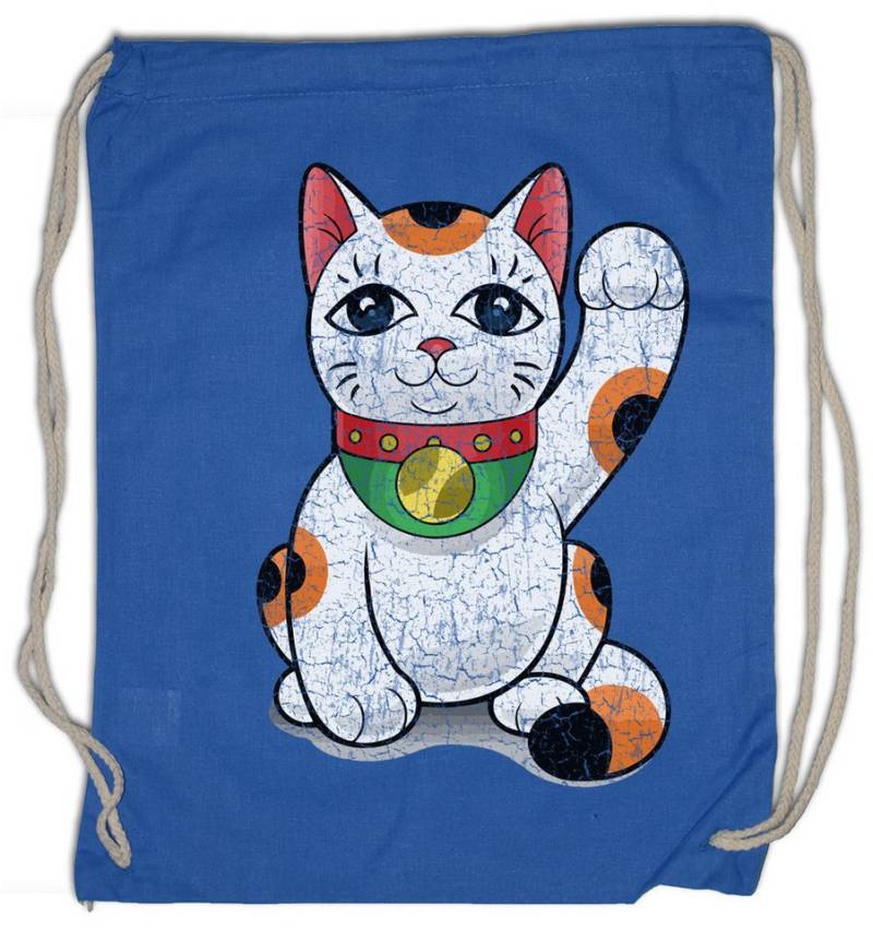 Urban Backwoods Turnbeutel Maneki Neko VI Turnbeutel Cat Katze Winkekatze Maneki-Neko Manekineko (1-tlg), China Japan Winkende Beckoning von Urban Backwoods