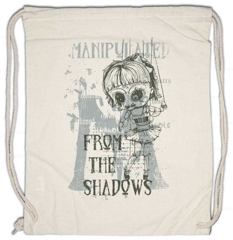 Urban Backwoods Turnbeutel Manipulated Shadows Turnbeutel Puppe Marionette Puppenspieler Puppet (1-tlg), Player Chester Creb Schauspieler von Urban Backwoods