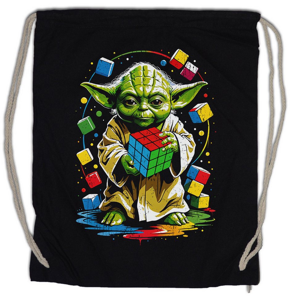 Urban Backwoods Turnbeutel Master Cube Turnbeutel Zauberwürfel Wars Yoda 80s Magic Star Speed (1-tlg), Cubing Jedi Cuber Master von Urban Backwoods