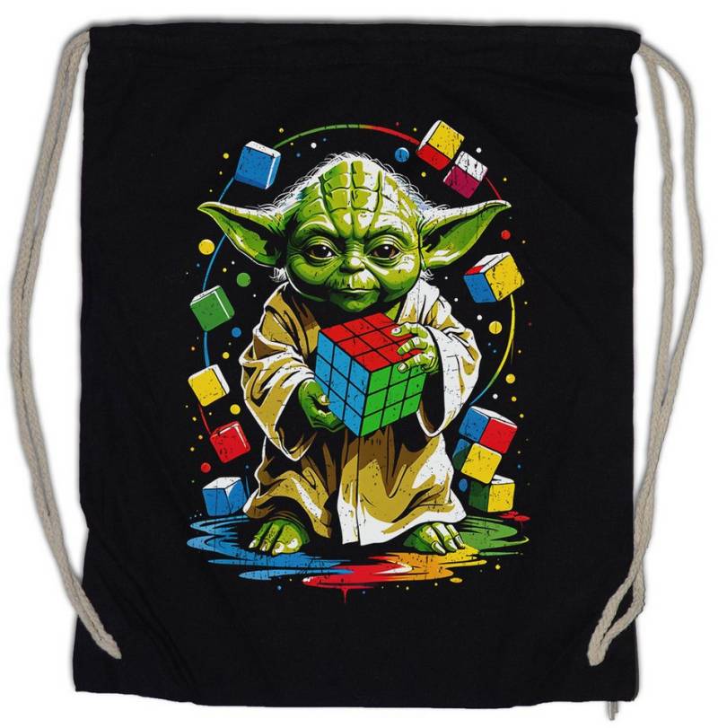 Urban Backwoods Turnbeutel Master Cube Turnbeutel Zauberwürfel Wars Yoda 80s Magic Star Speed (1-tlg), Cubing Jedi Cuber Master von Urban Backwoods