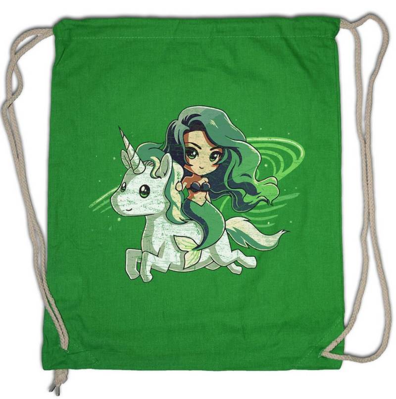 Urban Backwoods Turnbeutel Mermaid & Unicorn Turnbeutel Einhorn Regenbogen Meerjungfrau Rainbow (1-tlg), Fun Fairies Princess Fairytale von Urban Backwoods