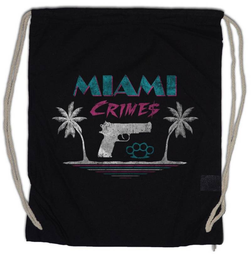 Urban Backwoods Turnbeutel Miami Crimes Turnbeutel Urlaub Vice USA Florida Holidays Beach Strand (1-tlg), Meer Sea Sun Bar von Urban Backwoods