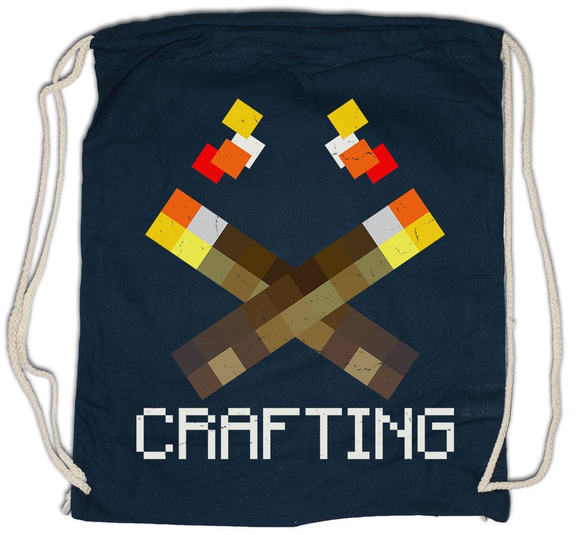 Urban Backwoods Turnbeutel Mine Torches Turnbeutel Games Gaming Craft Nerd Freak Crafting Fan (1-tlg), Game Geek Nerd Creeper von Urban Backwoods