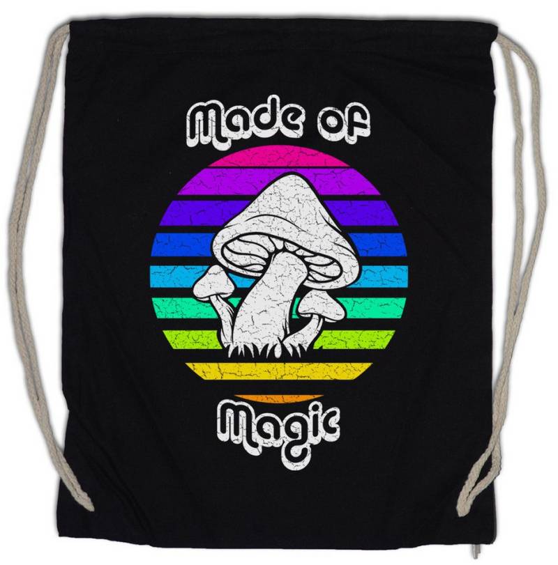 Urban Backwoods Turnbeutel Mushroom Rainbow Turnbeutel Vegetararian Vegan Pilz Magic Food Toad (1-tlg), Gericht Fliegenpilz von Urban Backwoods