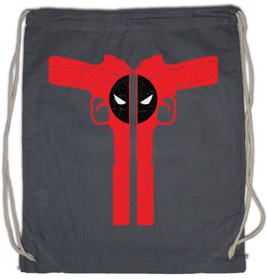 Urban Backwoods Turnbeutel Mutant Gun Silencer Turnbeutel Vigilante Skull Punisher Logo Symbol (1-tlg), Sign Superhero Deadpool Superheld von Urban Backwoods