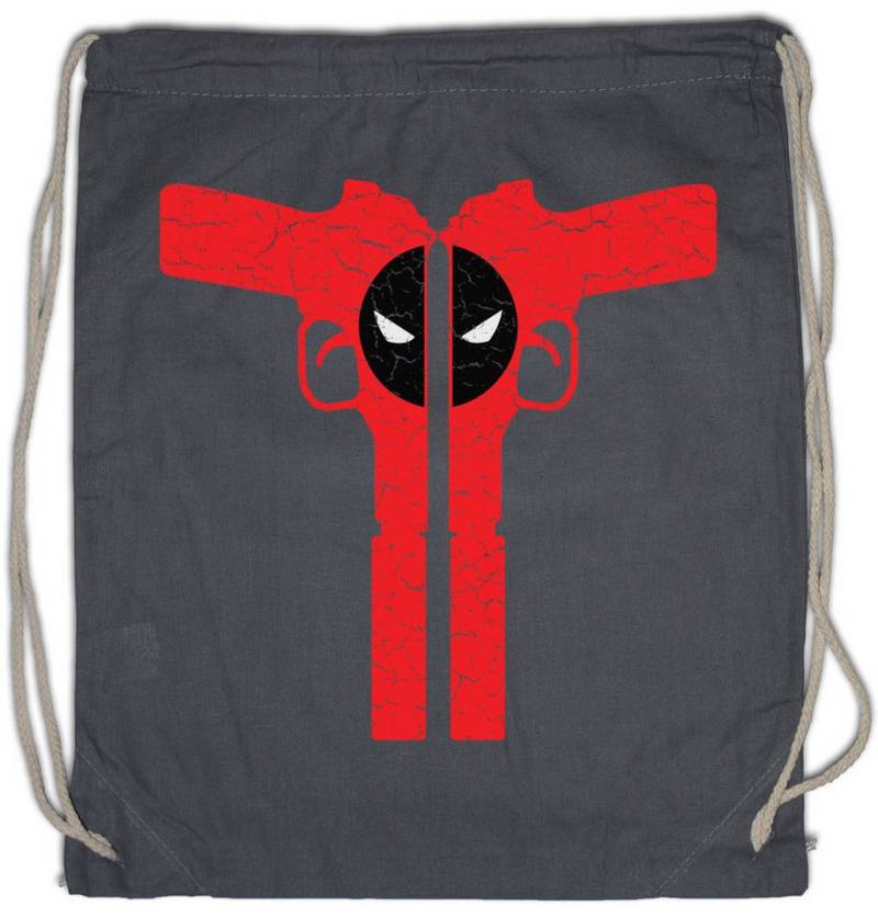 Urban Backwoods Turnbeutel Mutant Gun Silencer Turnbeutel Vigilante Skull Punisher Logo Symbol (1-tlg), Sign Superhero Deadpool Superheld von Urban Backwoods