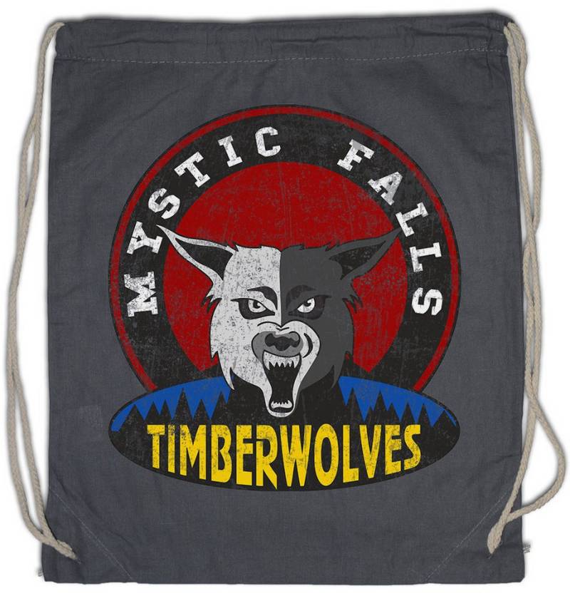 Urban Backwoods Turnbeutel Mystic Falls Timberwolves Turnbeutel Vampire Football Team Diaries (1-tlg), Sign Zeichen Logo Vampir von Urban Backwoods