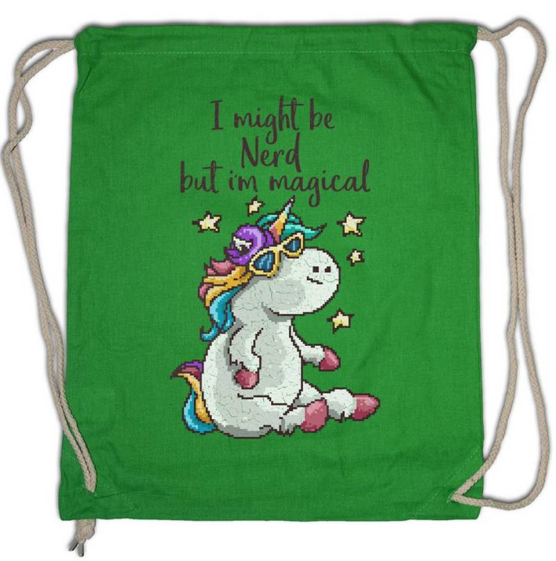Urban Backwoods Turnbeutel Nerd Unicorn Turnbeutel Pixel Unicorn Einhorn Geek Freak Gamer Gaming (1-tlg), Games Pixel Retro 8 von Urban Backwoods