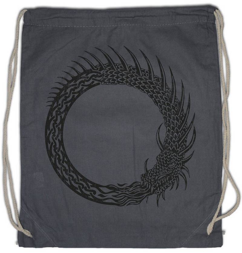 Urban Backwoods Turnbeutel Norse Dragon Turnbeutel Drache Symbol Vikings Tyr Odin Thor Mjölnir (1-tlg), Loki Midgard Wikinger Kelten von Urban Backwoods