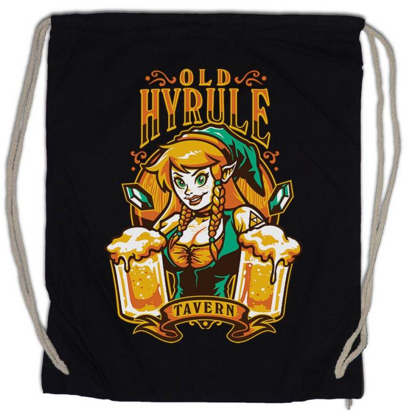 Urban Backwoods Turnbeutel Old Hyrule Tavern I Turnbeutel Link Adventure Legend Game Retro Zelda (1-tlg), Triforce Logo Symbol Hyrule von Urban Backwoods