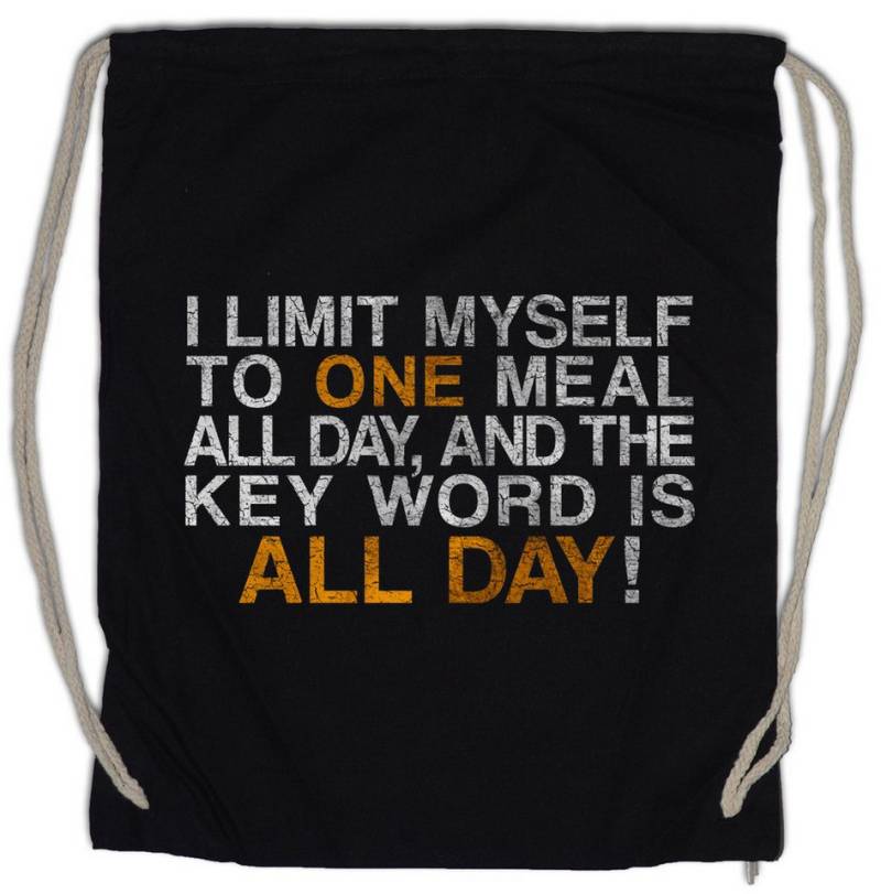 Urban Backwoods Turnbeutel One Meal All Day Turnbeutel Dick Dicker Stolz Übergewicht Chubby Pride (1-tlg), Fat Large Big Heavy von Urban Backwoods