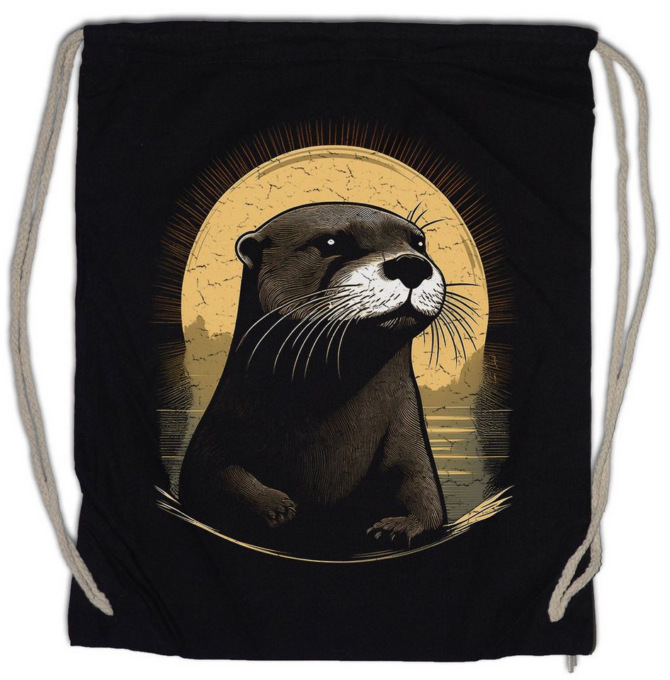 Urban Backwoods Turnbeutel Otter B Turnbeutel Sweet Wildlife lontra Nutria Fischotter Seeotter (1-tlg), Viral Meme Flussotter Tier von Urban Backwoods