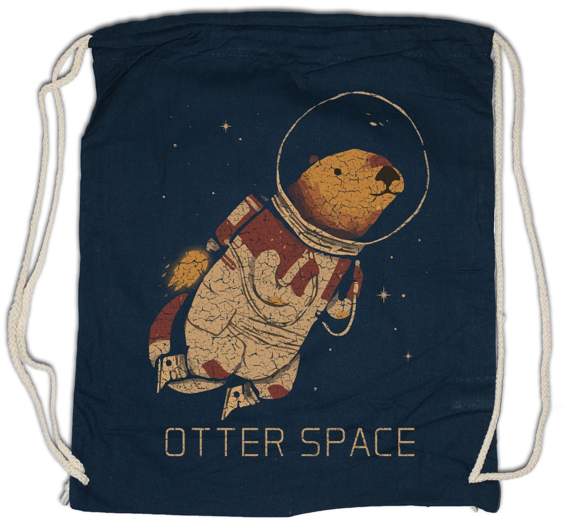 Urban Backwoods Turnbeutel Otter Space Turnbeutel Wildlife lontra nutria Fischotter Geek Nerd (1-tlg), Fischotter Astronaut Kosmonaut Weltraum von Urban Backwoods
