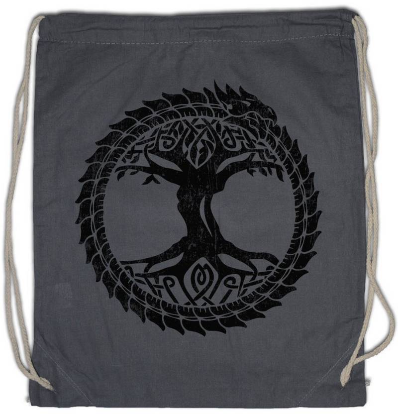 Urban Backwoods Turnbeutel Ouroboros Yggdrasil Turnbeutel Celtic Irminsul Tree Loki of Life Thor (1-tlg), Snake Weltenbaum Wikinger Vikings von Urban Backwoods