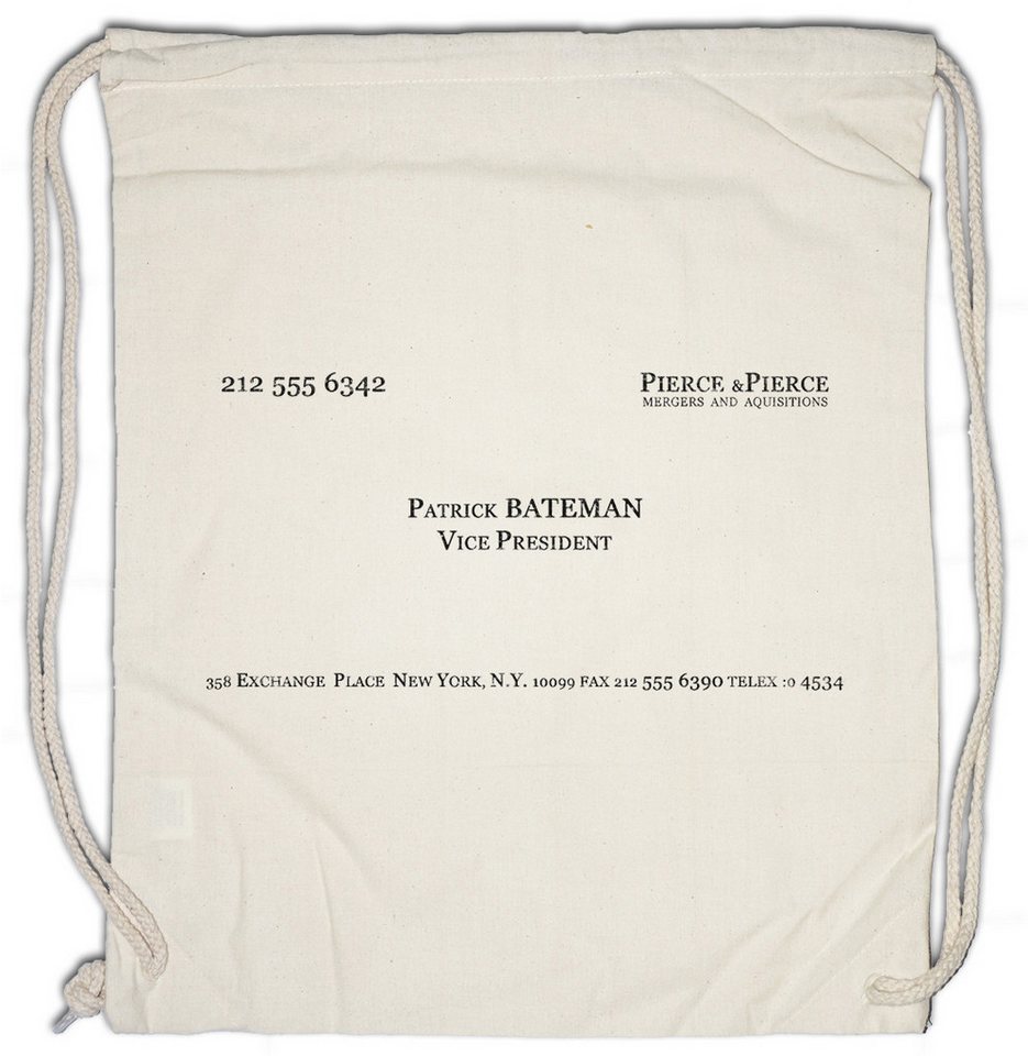 Urban Backwoods Turnbeutel Patrick Bateman Card Turnbeutel American Card Insignia Psycho Zeichen (1-tlg), Sign Logo Company von Urban Backwoods
