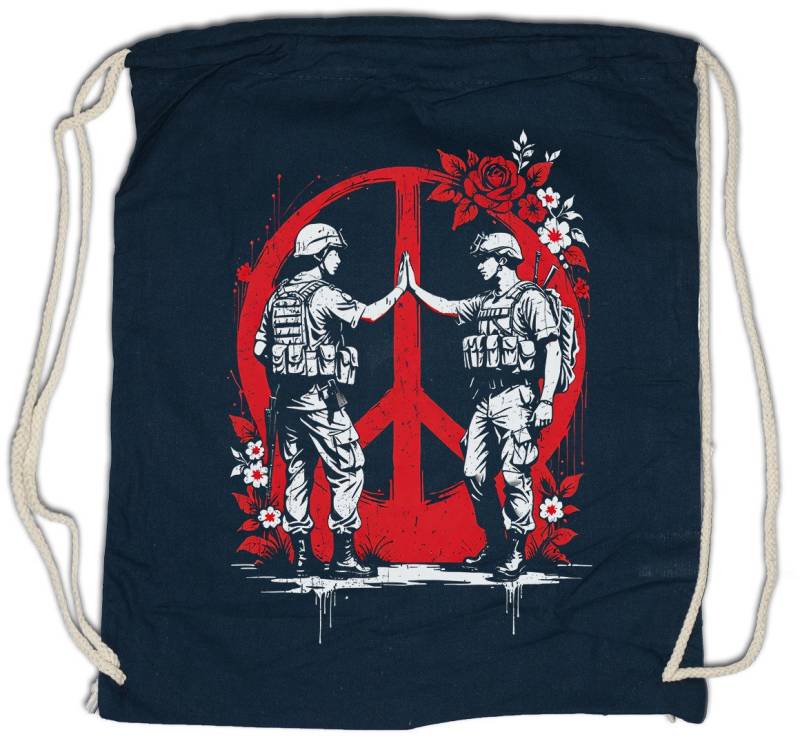 Urban Backwoods Turnbeutel Peace Soldiers Turnbeutel Modern Art Artist Banksy Graffiti Street Art (1-tlg), Logo Symbol Moderne Kunst von Urban Backwoods