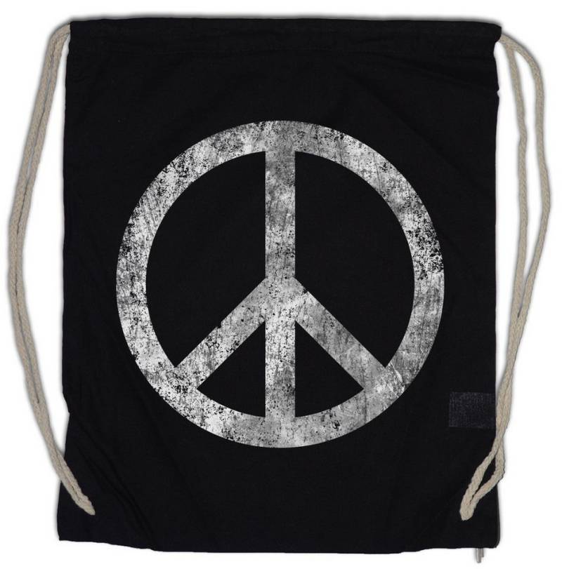 Urban Backwoods Turnbeutel Peace Symbol Turnbeutel Sign Logo Frieden Regenbogen Hippie 60s Cultur (1-tlg), Goa Gay Free Love von Urban Backwoods