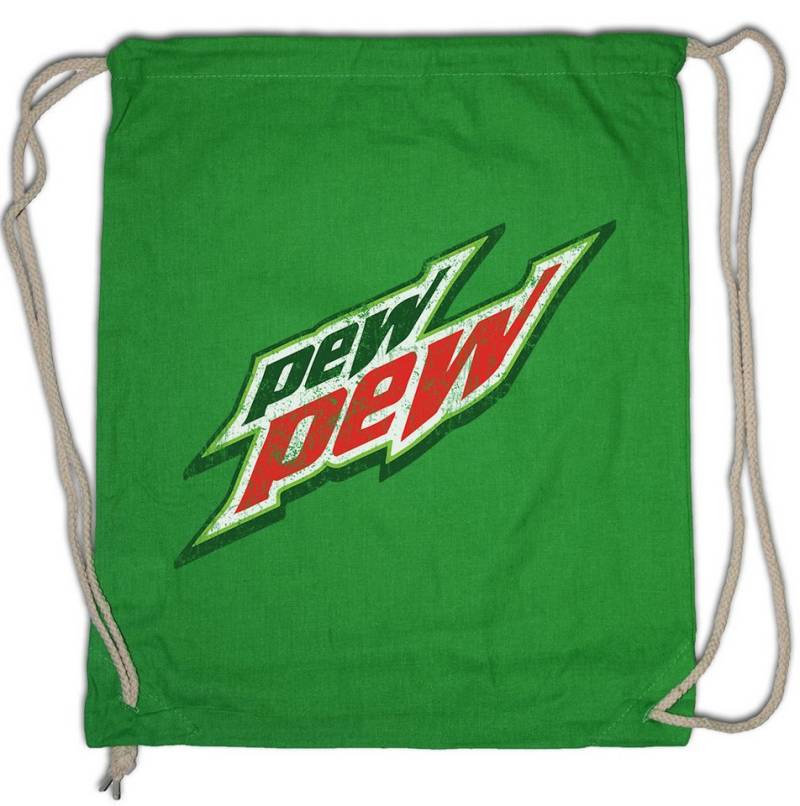 Urban Backwoods Turnbeutel Pew Pew Turnbeutel Counter Dew Gamer Gaming Battle Crossover Strike (1-tlg), Field Symbol Games Game von Urban Backwoods