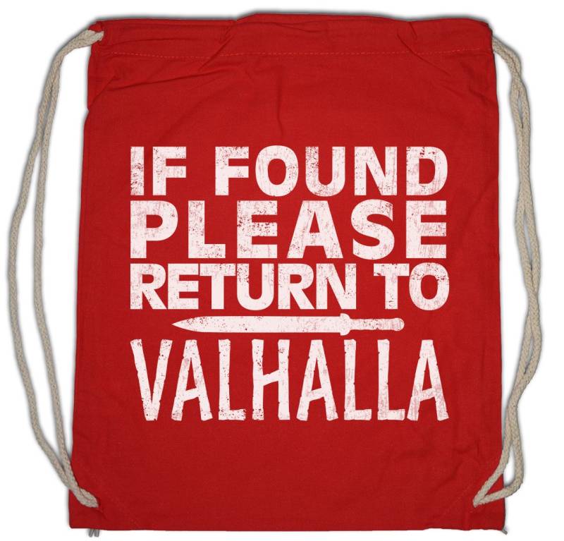 Urban Backwoods Turnbeutel Please Return to Valhalla Turnbeutel Fenris Walhalla Odhin Wikinger (1-tlg), Vikings Wotan Thor Loki von Urban Backwoods