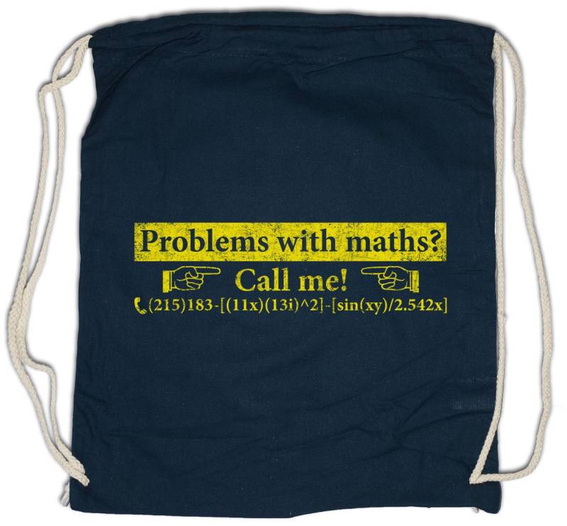 Urban Backwoods Turnbeutel Problem with Maths Turnbeutel Geek Nerd Fun Informatiker Mathe (1-tlg), Informatiker Lehrer Nerd Professor von Urban Backwoods