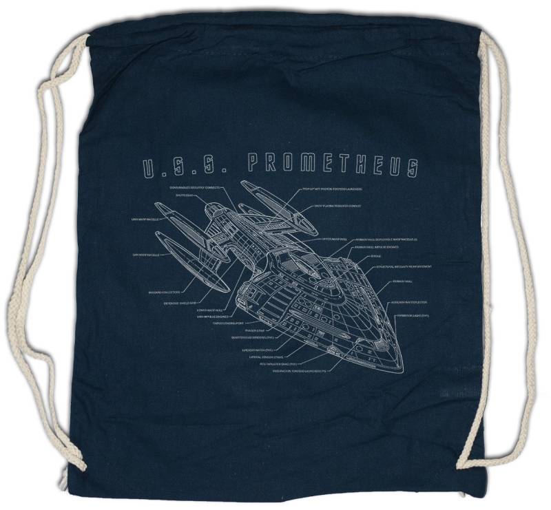 Urban Backwoods Turnbeutel Prometheus Blueprint Turnbeutel Raumschiff Science Fiction U.S.S. Star (1-tlg), Class Federation Ship Trek von Urban Backwoods