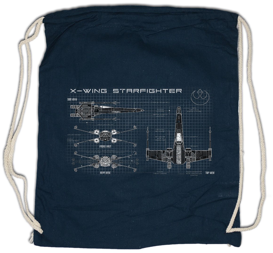 Urban Backwoods Turnbeutel Red 5 Blueprint Turnbeutel Star Rebel X Wars Wing Alliance X-Wing (1-tlg), Sci-Fi Science Fiction Rebellen von Urban Backwoods