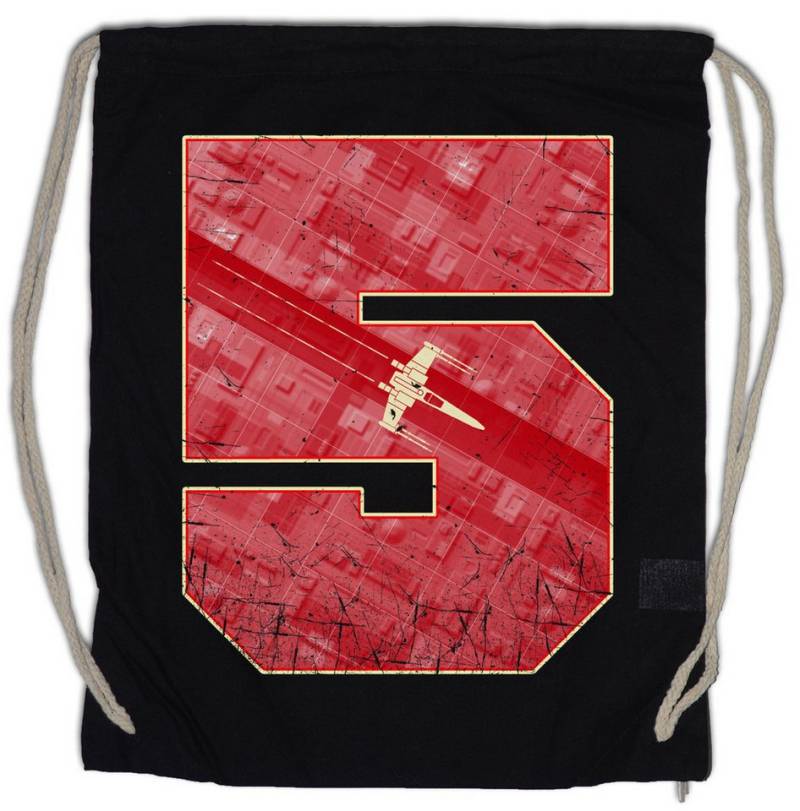 Urban Backwoods Turnbeutel Red Five 5 I Turnbeutel Force Luke Star Alliance Sci-Fi Pilot Wars (1-tlg), Rebellen Geschwader Skywalker X von Urban Backwoods
