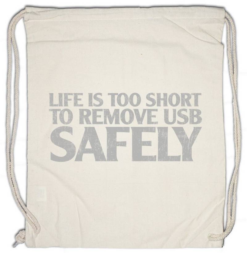 Urban Backwoods Turnbeutel Remove USB Safely Turnbeutel Fun Geek Nerd Internet Informatiker PC (1-tlg), Informatik Computer Science Amiga von Urban Backwoods