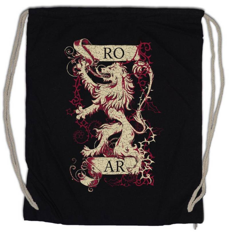 Urban Backwoods Turnbeutel Roar Lion Turnbeutel Game Löwe Lion Of King Stark Wolf Thrones Symbol (1-tlg), is Coming House Haus von Urban Backwoods