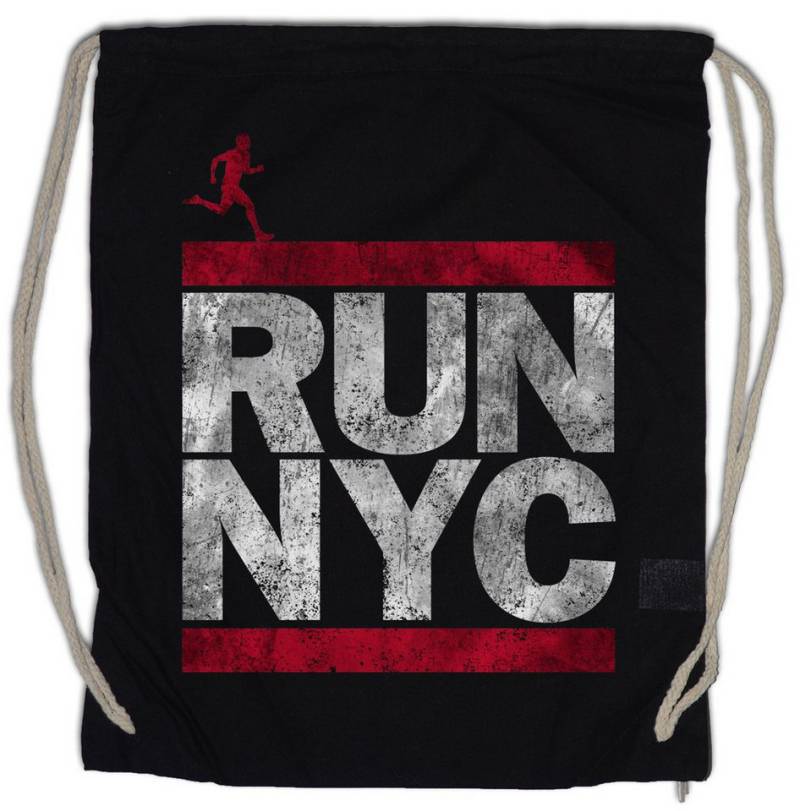 Urban Backwoods Turnbeutel Run NYC Turnbeutel New York City Run Fun DMC Marathon Läufer (1-tlg), Competition Lauf Wettkampf Letters von Urban Backwoods