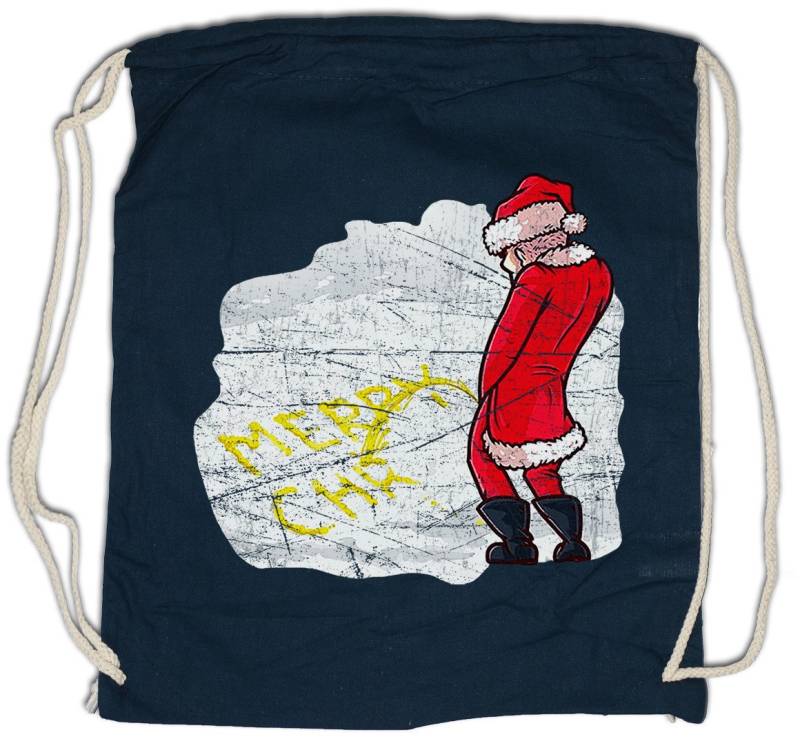 Urban Backwoods Turnbeutel Santa Snow Turnbeutel Bad Weihnachtsmann Santa Fun Clause Weihnachten (1-tlg), Xmas Let it Snow von Urban Backwoods