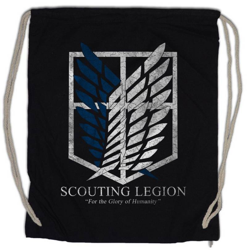 Urban Backwoods Turnbeutel Scouting Legion Turnbeutel Attack On Logo Symbol Titan Sign Game Games (1-tlg), Gaming Symbol Military von Urban Backwoods
