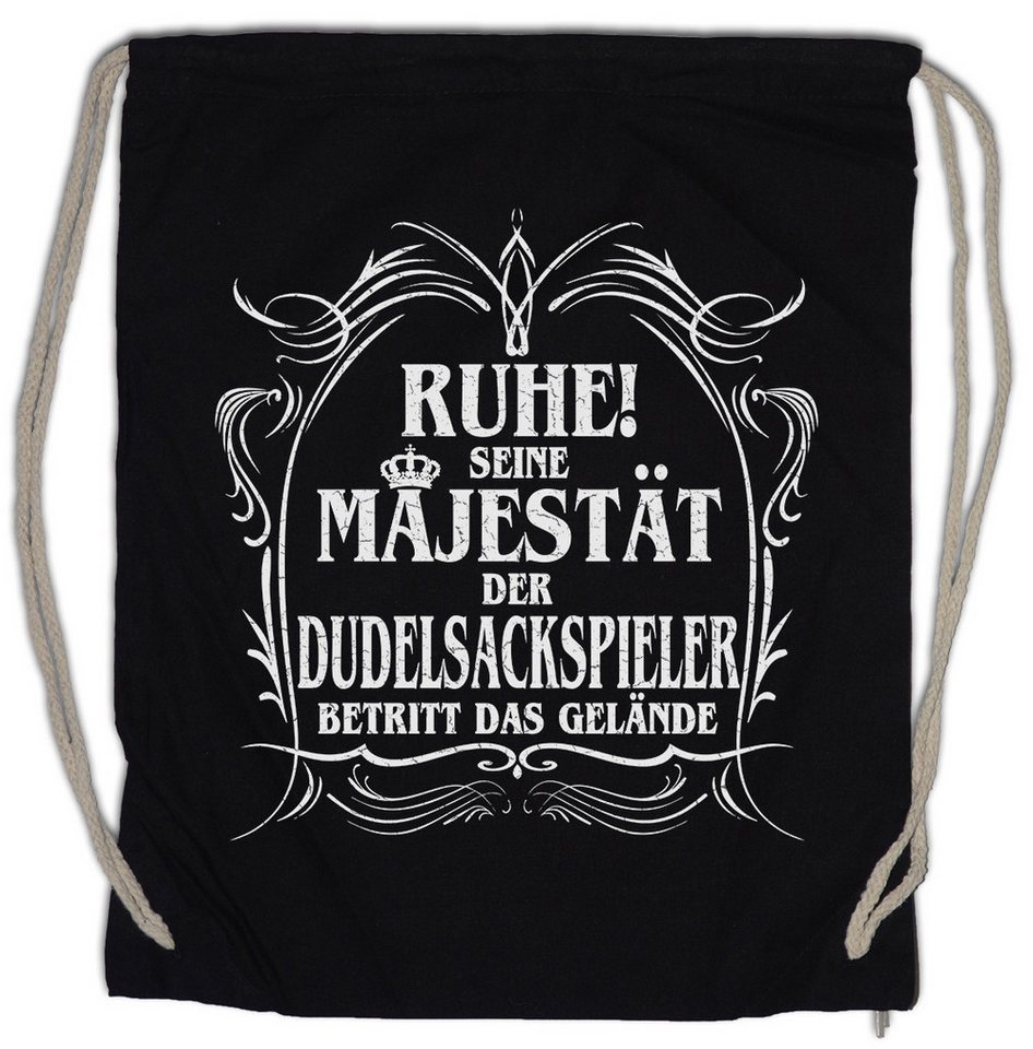 Urban Backwoods Turnbeutel Seine Majestät Der Dudelsackspieler Turnbeutel Dudelsack Kilt (1-tlg), Volksmusik Folk Schottland Dudelsack von Urban Backwoods